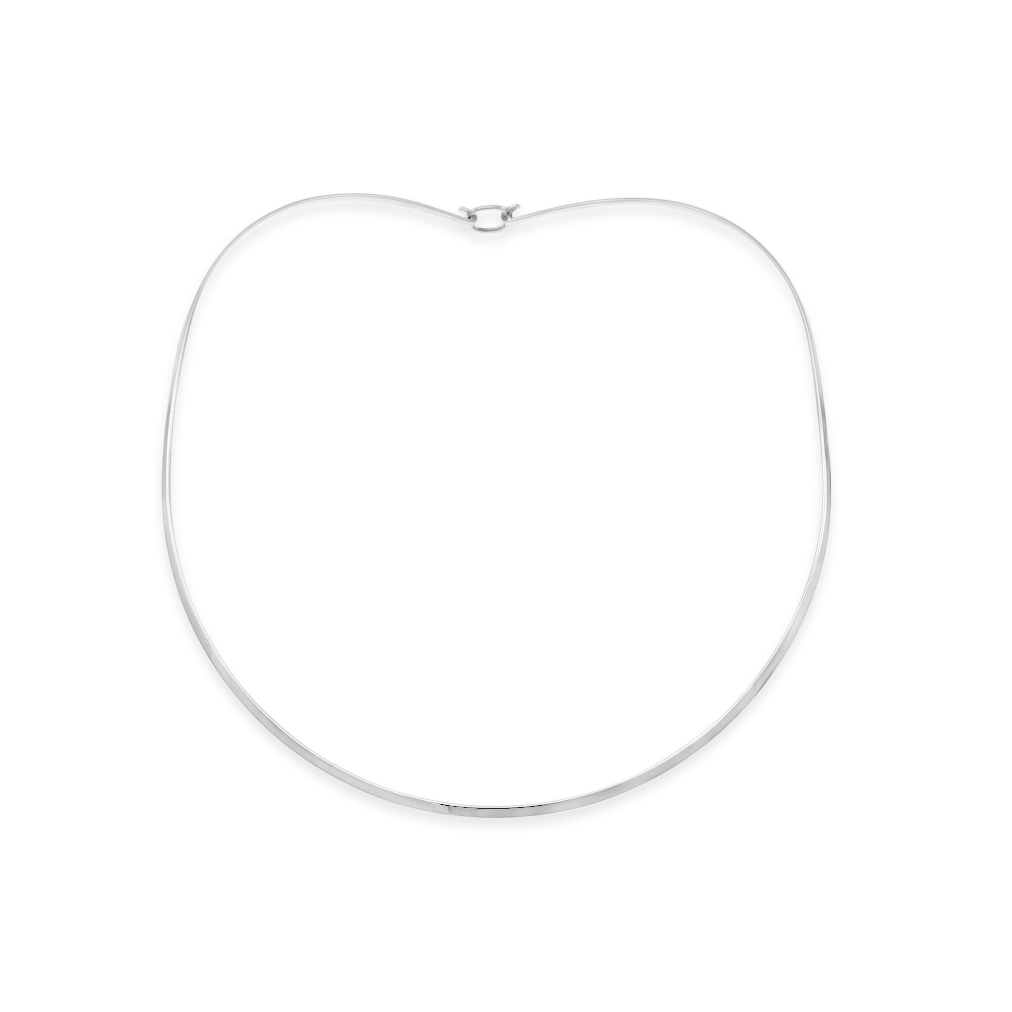 SKU CS40C - Sterling Silver Collar Oval 2mm with Clip