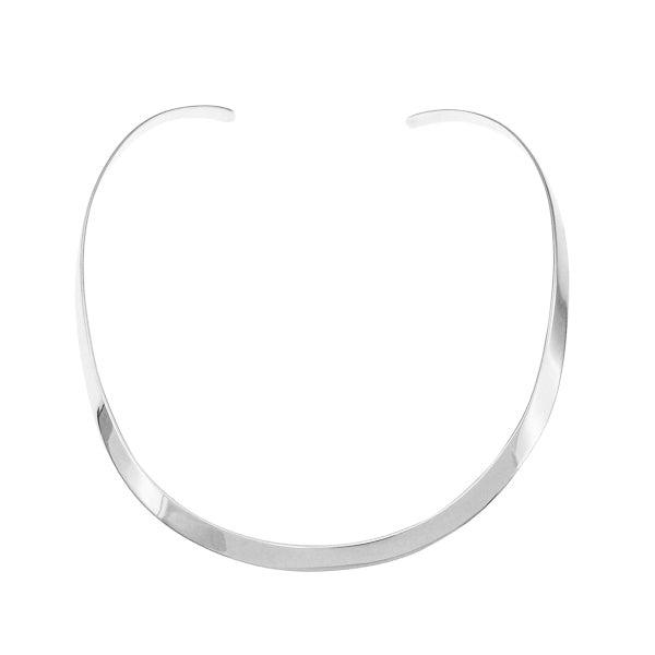 SKU CS42 - Sterling Silver Collar Oval 6mm
