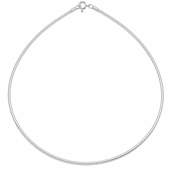 SKU CS60 - Sterling Silver Omega Chain 2mm - 40cm