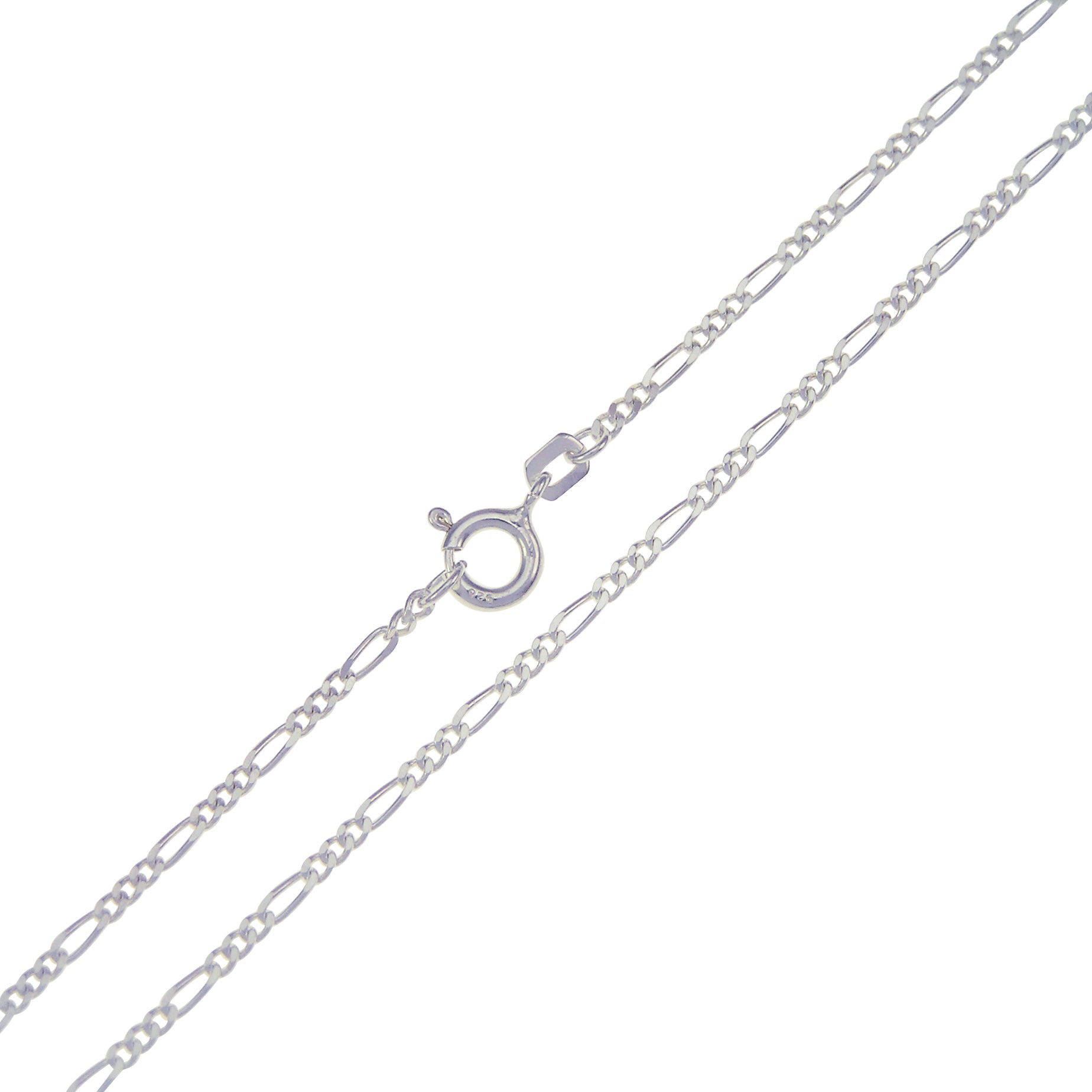 Code F0508-3 - Sterling Silver Figaro Chain 1.5mm Pack of 2