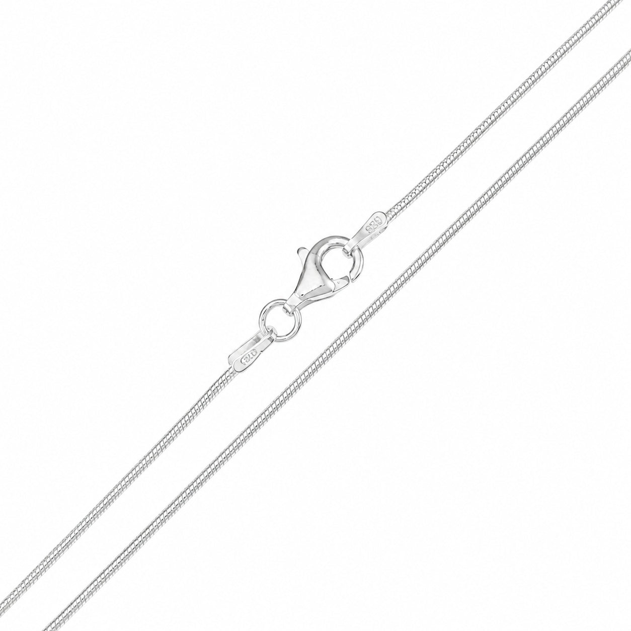 Code SL100 - Sterling Silver Snake Chain 1mm Pack of 2
