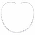 SKU CS9003 - Sterling Silver Hammered Collar Oval 4mm